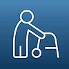 Icon Person mit Rollator